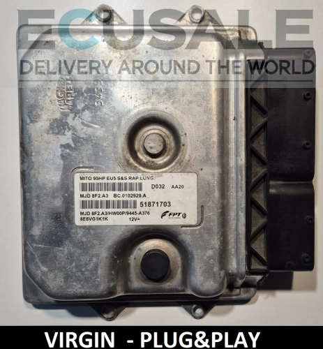 Centralina 51871703 MJD8F2A3 per Alfa Romeo MiTo 1.3 – IMMO OFF, Plug and Play, testata