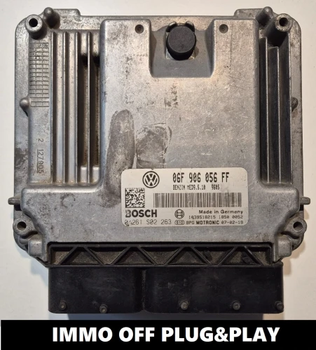 0261S02263 06F906056FF centralina do motor Bosch VW Passat / Jetta 2.0 FSI