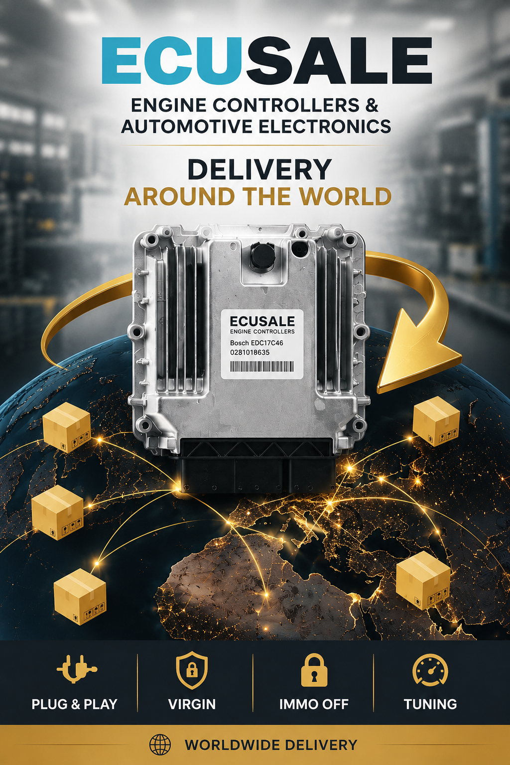 ECUSALE – ECU engine controllers and automotive electronics with worldwide shipping, Plug & Play, VIRGIN, IMMO OFF and tuning