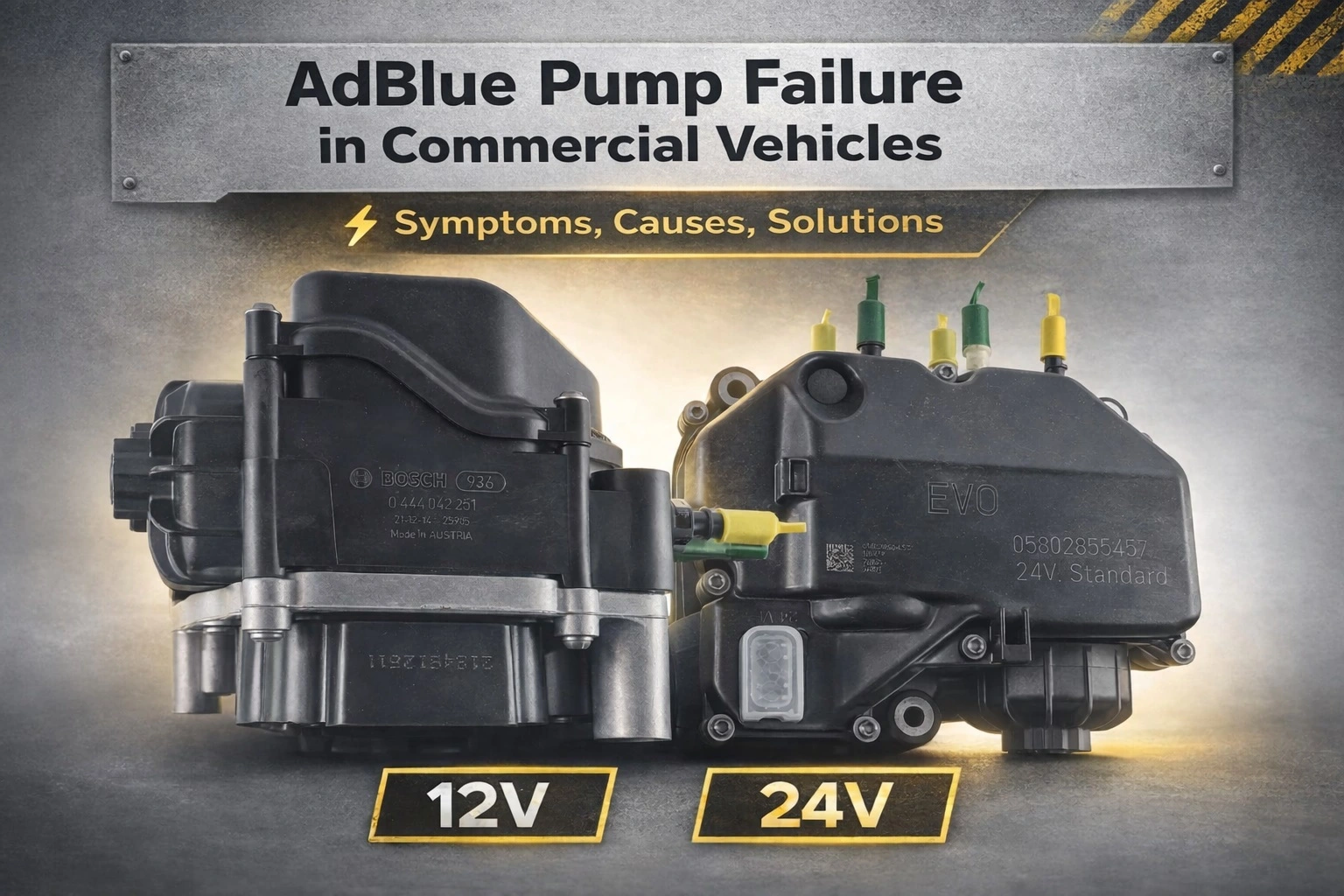 Pompa AdBlue en vehículos comerciales – síntomas de avería, diagnóstico y costes de reparación